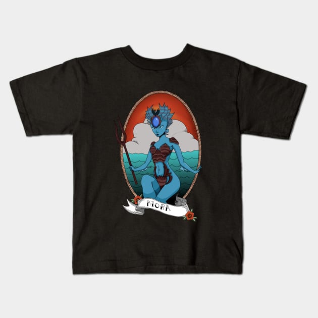 Kiora - Master of the Depths Kids T-Shirt by ginglederf